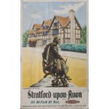 Poster BR STRATFORD UPON AVON SHAKESPEARES BIRTHPLACE. Double Royal 25in x 40in. Has some small