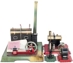 Marklin live steam model of a stationary boiler complete with original box marked MARKLIN 4095/6 and