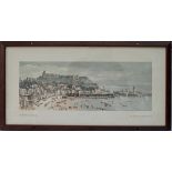 Carriage print SCARBOROUGH YORKSHIRE by Henry Rushbury R.A. from the LNER post war series. In an