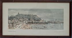 Carriage print SCARBOROUGH YORKSHIRE by Henry Rushbury R.A. from the LNER post war series. In an