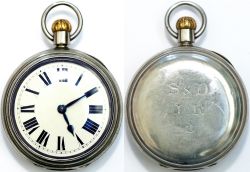 Somerset & Dorset Joint Railway Pocket Watch No 2. Top wound and top set brass American Waltham