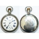 Cheshire Lines Committee Railway Pocket Watch No 572. Top wound and top set brass American Waltham