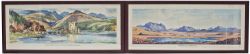 Carriage prints x 2 both from the BR Scottish region series 1956, EILEAN DONAN CASTLE, LOCH DUICH,