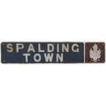 Nameplate SPALDING TOWN ex BR diesel class 31 31106. Built March 1959 and named Spalding Town on the