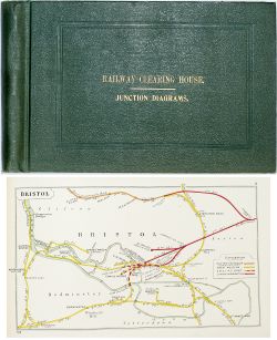 Railway clearing house JUNCTION DIAGRAMS book, printed in 1928 and lithographed by McCorquodale & Co