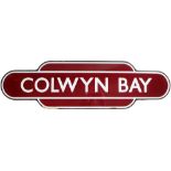 Totem BR(M) FF COLWYN BAY from the former LNWR station on the North Wales main line between Rhyl and