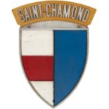 Locomotive Nameplate SAINT CHAMOND ex French S.N.C.F 6500 Maurienne class No 6535, to traffic 11th