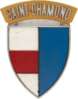 Locomotive Nameplate SAINT CHAMOND ex French S.N.C.F 6500 Maurienne class No 6535, to traffic 11th