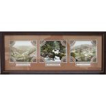GWR Photochrom coloured carriage panel prints: PRECIPICE WALK DOLGELLY, TORRENT WALK DOLGELLY and