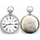 Chester & Holyhead Railway Pocket watch. Key wound and key set brass chain fusee movement engraved
