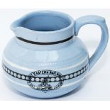 Great Eastern Railway china blue pottery cream jug, clearly marked on the front GREAT EASTERN