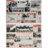 Posters WW2 WAR WORK PICTORIAL x2 printed by H. M. Stationery Office. Measuring 20in x 30in, both