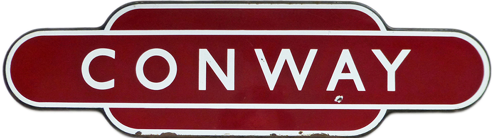 Totem BR(M) FF CONWAY from the former LNWR station on the North Wales main line between Llandudno