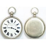 South Wales Railway Pocket Watch No 5098. Key wound and key set plain brass chain fusee movement