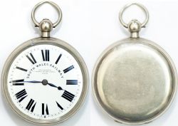 South Wales Railway Pocket Watch No 5098. Key wound and key set plain brass chain fusee movement