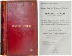 GWR Running Powers Book No 22. A quite stunning hardback book first printed in 1902 this is the