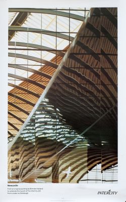 Poster BR Intercity NEWCASTLE by Brendan Neiland. Double Royal 25in x 40in. Produced for the Inter