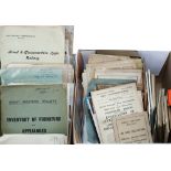 A large box of GWR paperwork, books and photographs including Official GWR books, notices, menus,