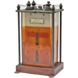 LSWR Sykes oil filled glass cased double signal repeater. In ex railway condition.