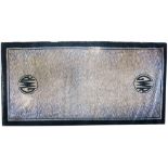 GWR carriage compartment carpet with GWR roundels either end. Measures 80in x 27in. In good
