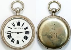 London & North Western Railway Pocket watch. Key wound and key set brass chain fusee movement