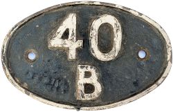 Shedplate 40B IMMINGHAM 1950-1973 although this plate would have originated from one of the early