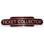 BR(W) chrome totem cap badge TICKET COLLECTOR by J.R.Gaunt in excellent condition.