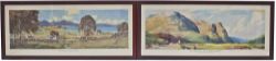 Carriage prints x 2 both from the BR Scottish region series 1956, ETTRICK BAY, ISLAND OF BUTE by