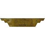 Diesel worksplate shaped press brass JOHN FOWLER & CO (LEEDS) 4240016 ex standard gauge 0-6-0 DM,