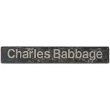 Nameplate CHARLES BABBAGE ex BR Diesel Class 60 60054 built by Brush Traction Loughborough in 1991