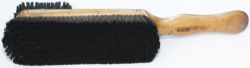GCR mahogany and birch double sided clothes brush, clearly branded G.C.R. Measures 14in long and