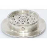 Canadian Pacific Railway silver plate butter dish warmer, marked on the side and top with the