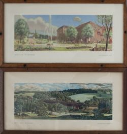 A pair of carriage prints; WELWYN GARDEN CITY HERTFORDSHIRE by Henry Stringer and WELWYN VIADUCT