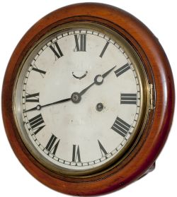Great Eastern Railway 8inch mahogany cased railway clock with original Seth Thomas USA going