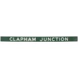 Southern Railway enamel seat back sign CLAPHAM JUNCTION from the famous London station between