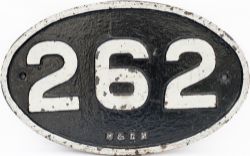 Midland and Great Northern Railway cast iron bridge plate M&GN 260. Bridge 262 was an elliptical