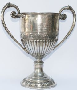 Scottish Railway Ambulance Classes CARLISLE silverplate trophy, hand engraved THE CRAWFORD AITKEN