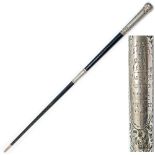 LMS presentation Conductors Baton with hallmarked silver decorations engraved LMS MUSICAL FESTIVAL