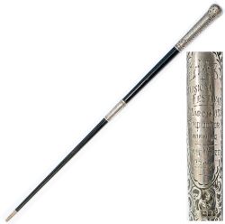 LMS presentation Conductors Baton with hallmarked silver decorations engraved LMS MUSICAL FESTIVAL