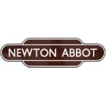 Totem BR(W) FF NEWTON ABBOT from the former Great Western Railway station between Teignmouth and