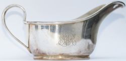 London & South Western Railway silverplate sauce boat clearly marked LSWRY on the side and base