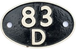 Shedplate 83D Plymouth Laira 1950-1963, then Exmouth Junction 1963-1967. Face restored, rear