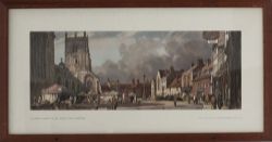 Carriage Print SATURDAY MARKET PLACE, KINGS LYNN, NORFOLK by Leonard Squirrell R.W.S, R.E. from