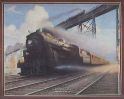 Poster New York Central A NATIONAL INSTITUTION THE TWENTIETH CENTURY LIMITED OF THE NEW YORK CENTRAL
