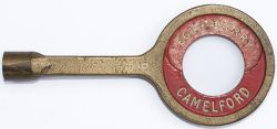 Tyers single line bronze key token EGLOSKERRY-CAMELFORD from the former LSWR North Cornwall Route