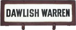 GWR lamp tablet DAWLISH WARREN from the famous station on the coastal line between Teignmouth and