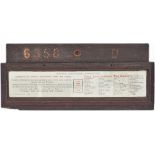 GWR mahogany framed and glazed carriage panel advertising COLD LUNCHEON AND TEA BASKETS in red and