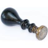 Brass station stamp AYLSHAM NORTH E. REGION complete with original wooden handle and is 4.5in