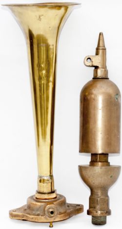 GNR(I) brass locomotive whistle, a type used on the Class S 4-4-0 locomotives, so could be from No