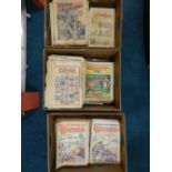 A large quantity of mid 20th century comic books including Wizzard The Rover and Rover & Adventure